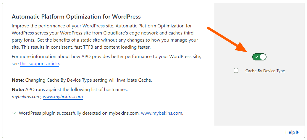 Automatic Platform Optimization APO Cloudflare Configuration