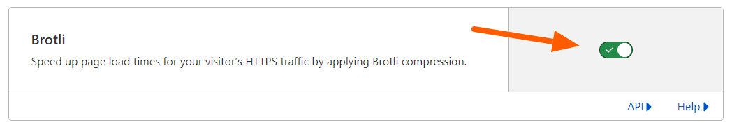Cloudflare Broli configuration