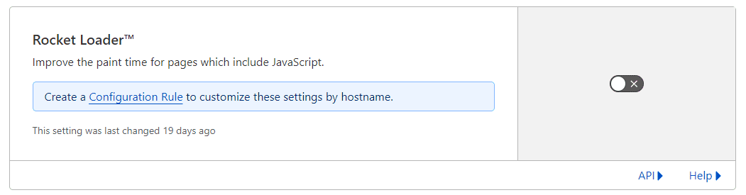 Cloudflare Rocket Loader Configuration