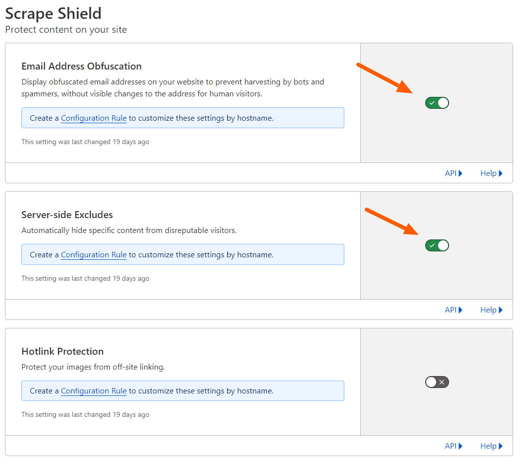 Cloudflare Scraping Shield Settings