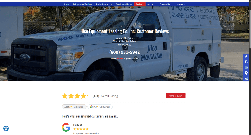 Reviews Jilco Equipment Leasing Co Inc 07 21 2025 04 28 PM Reviews Jilco Equipment Leasing Co Inc 07 21 2025 04 28 PM